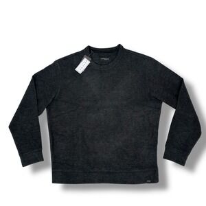 Jachs New York Men's Charcoal Crewneck Sweater L Wool Blend Soft Knit NWT